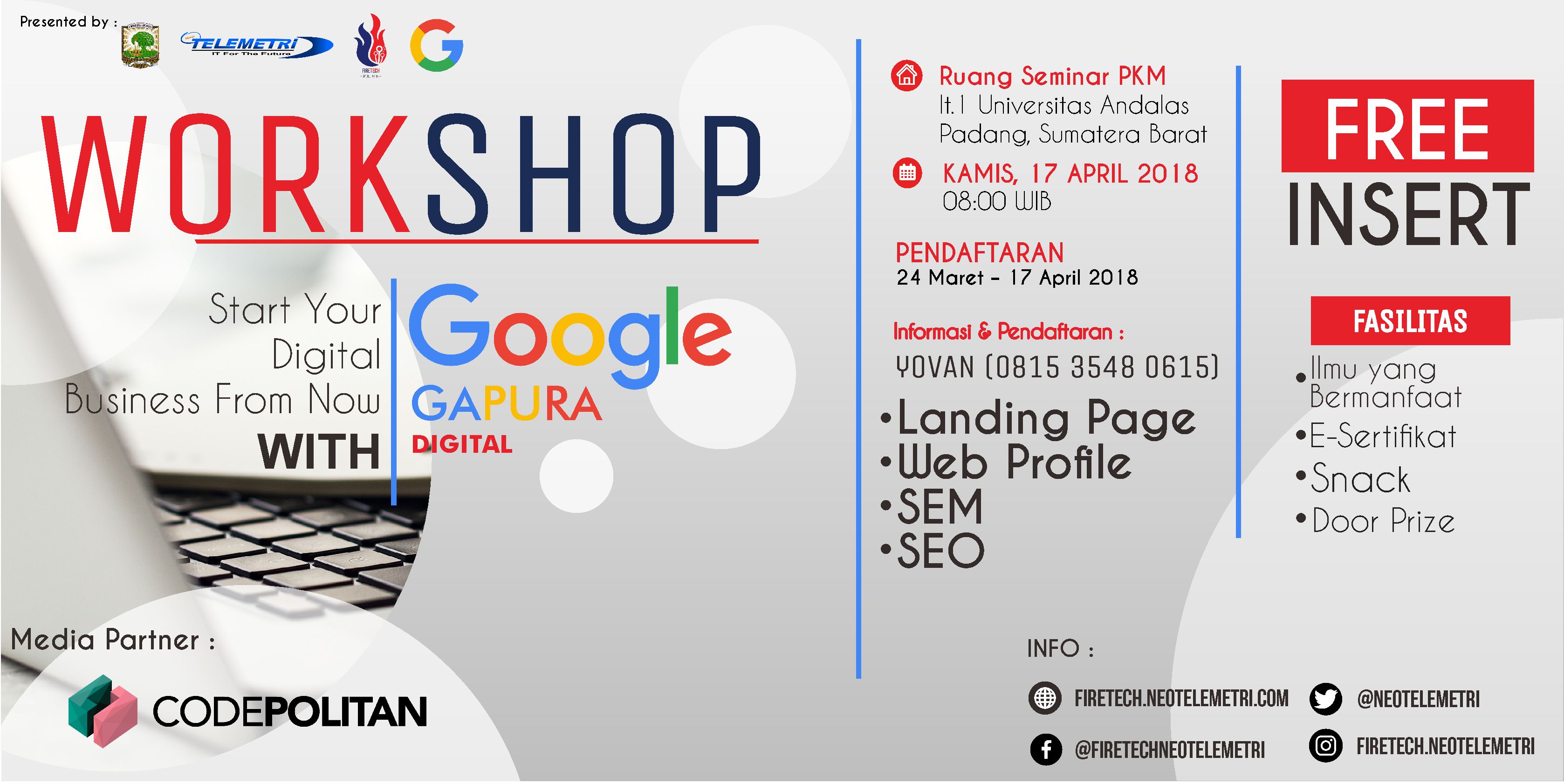 Workshop Startup Management, Firetech 2018